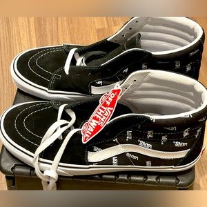 Vans Sk8 Hi “Vans” Black/White 10